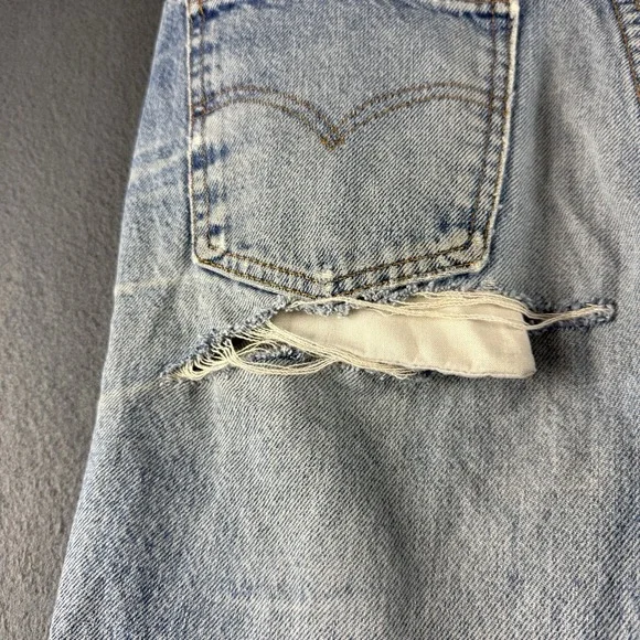 Vintage Levis 517 Jeans Mens 32x28* Blue Orange Tab Made In USA Distressed Light